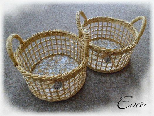 карзинки из газетных трубочек