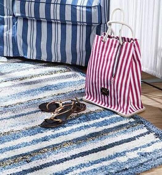 фото как сделать коврик из джинсы